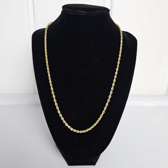 Vintage 18kt Yellow Gold Plate Twist Chain - Picture 3 of 5